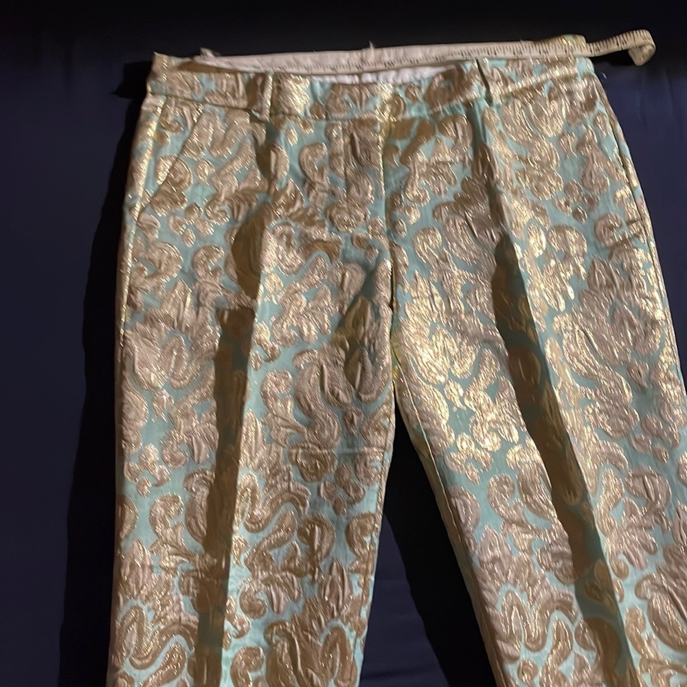 J. Crew Factory Jacquard Trousers